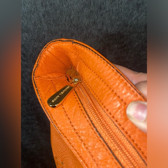 Michael Kors Orange Leather Purse - Picture 9 of 11